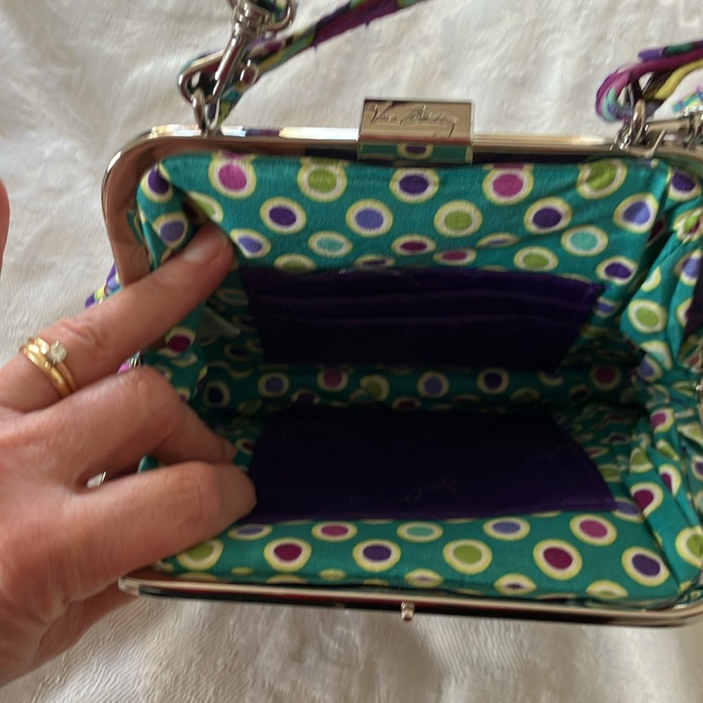 Vera Bradley Lola Mini Frame Heather Handbag EUC - Picture 6 of 10